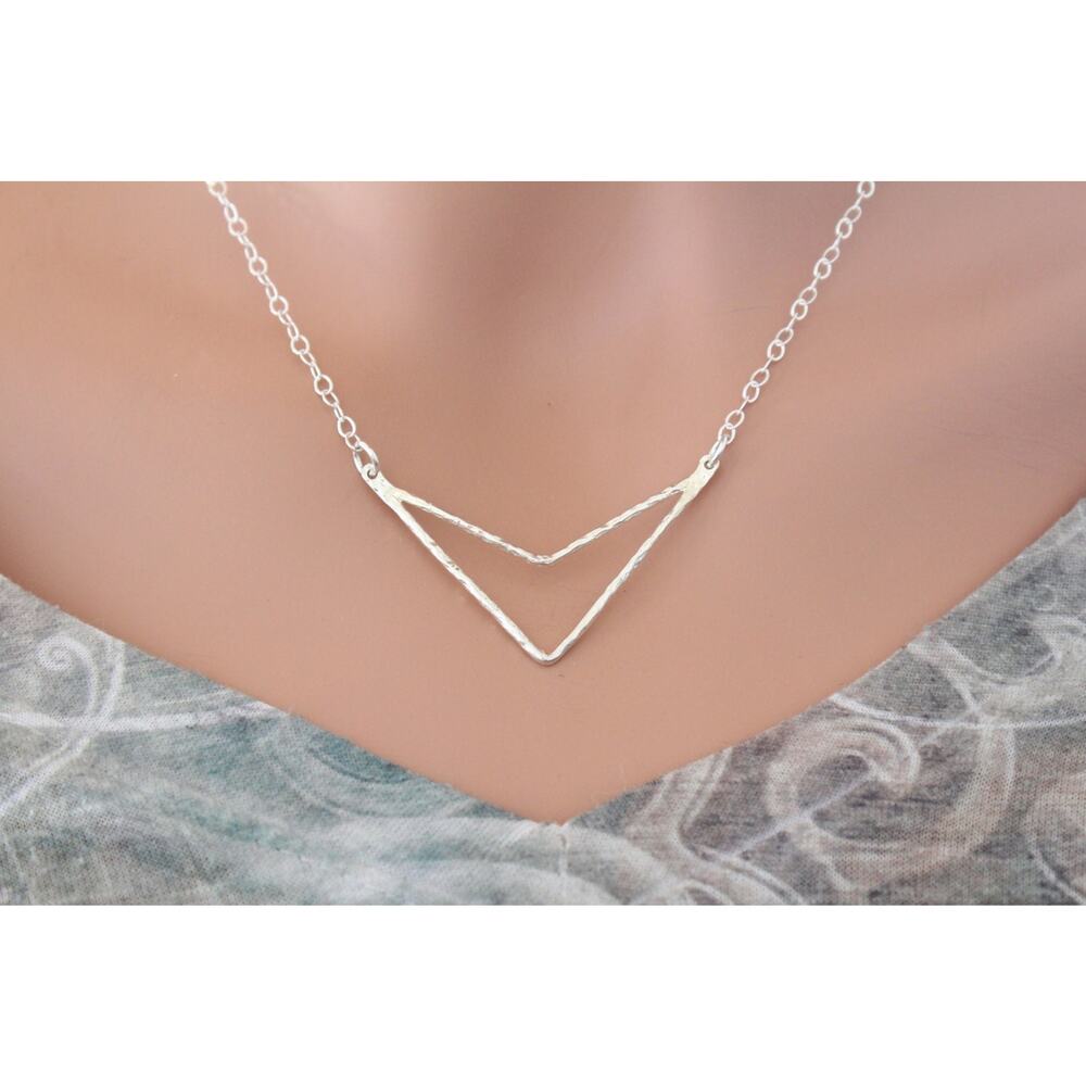 Sterling Silver Large Hammered Arrow
